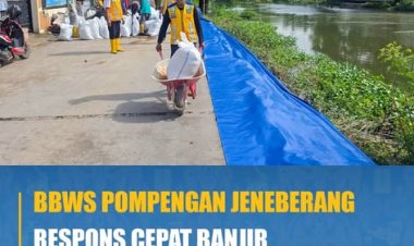 BBWS Pompengan Jeneberang Respons Cepat Banjir di Kota Makassar