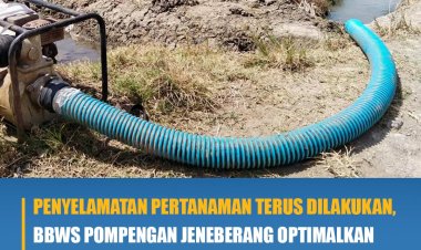 Antisipasi Kekeringan, BBWS Pompengan Jeneberang Salurkan Bantuan Air Dengan Pompa di Area Persawahan D.I Paku