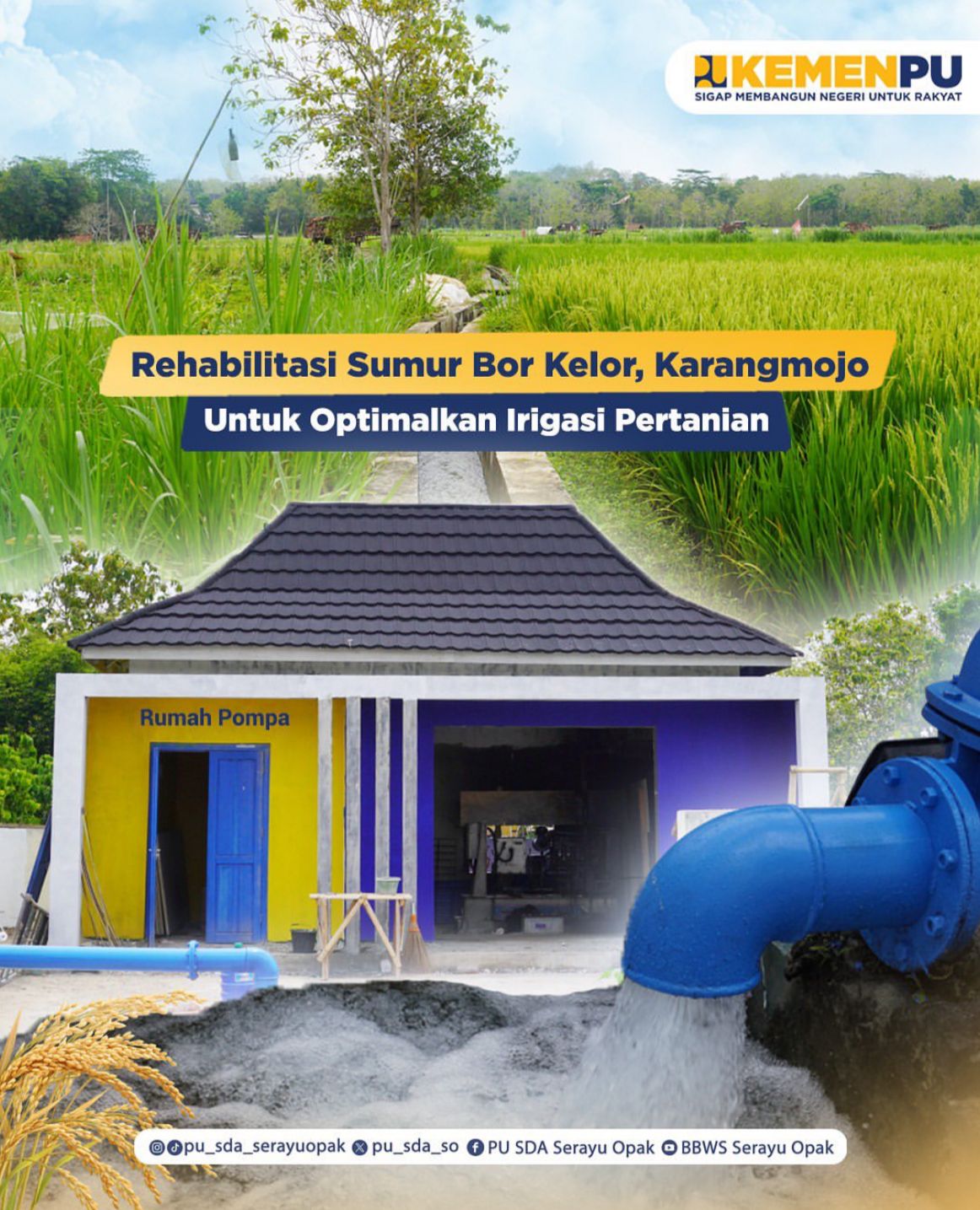 Perawatan Saluran Van Der Wijck Dukung Irigasi Pertanian di Sleman dan Bantul