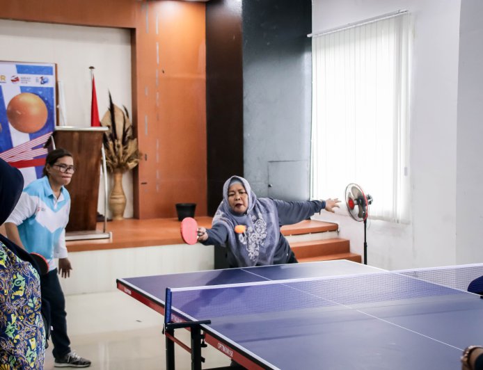 Sambut Hari Kemerdekaan RI Ke-78, BWS Sumatera II Medan Gelar Lomba Tenis Meja