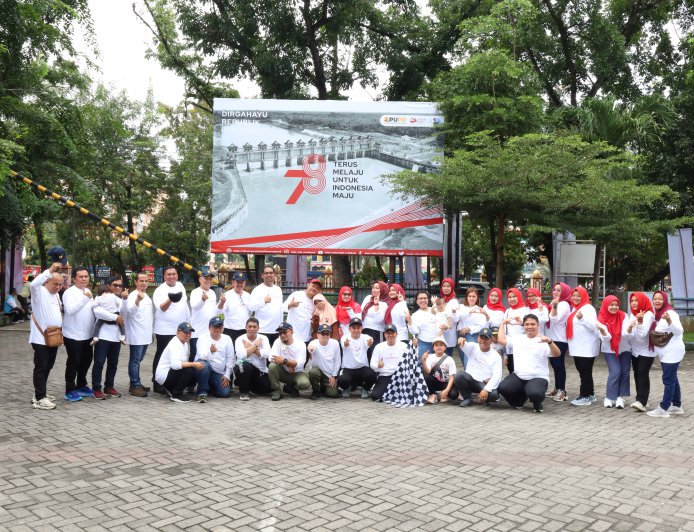 Sambut HUT RI Ke-78, BWS Sumatera II Medan Gelar Jalan Sehat