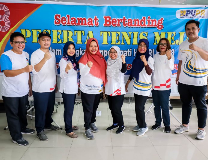 Sambut Kemerdekaan RI, Tim BWS Sumatera II Medan Berpartisipasi Pada Kejuaraan Tenis Meja Lintas Unor Kementerian PUPR