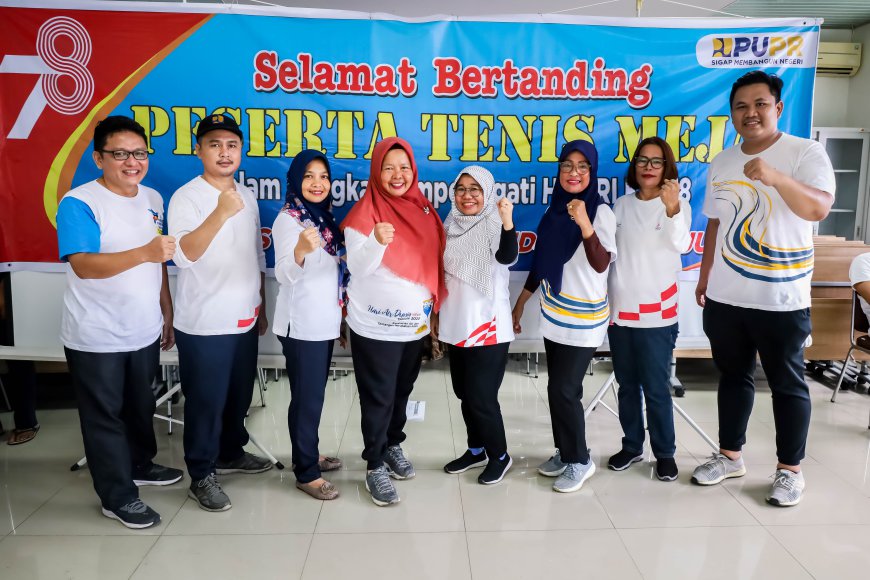 Sambut Kemerdekaan RI, Tim BWS Sumatera II Medan Berpartisipasi Pada Kejuaraan Tenis Meja Lintas Unor Kementerian PUPR