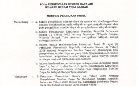 POLA WILAYAH SUNGAI TOBA ASAHAN