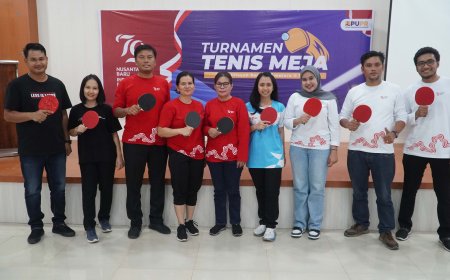 Meriahkan HUT RI, BWS Sumatera II Medan Gelar Pertandingan Tenis Meja