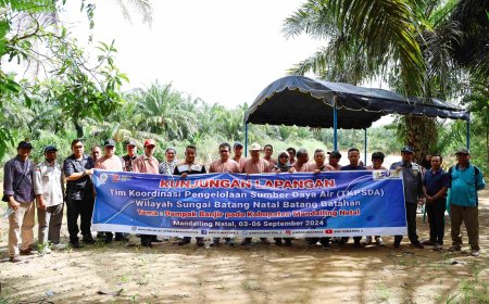 Anggota TKPSDA WS BNBB Tinjau Lokasi Terdampak Banjir Kabupaten Mandailing Natal