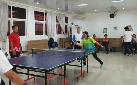Ikuti Lomba Tenis Meja Antar Unor, Kontingen BBWS Sumatera II Medan Sabet Juara Pertama