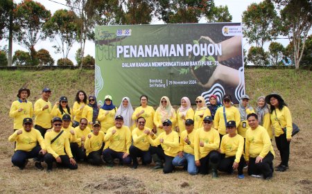 Jaga Komitmen Penghijauan, 100 Pohon Produktif ditanam di Bendung Sei Padang