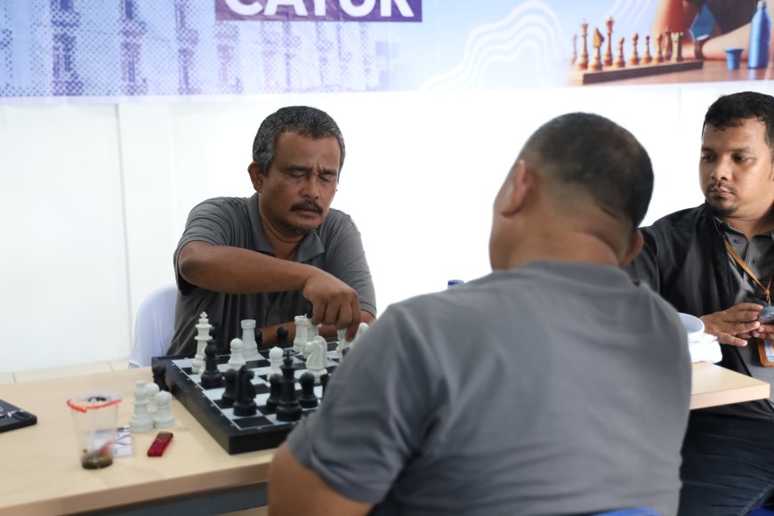 Awali Rangkaian Lomba Harbak Ke-79, BBWS Sumatera II Medan Gelar Lomba Catur Antar Unor