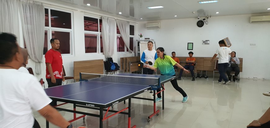 Ikuti Lomba Tenis Meja Antar Unor, Kontingen BBWS Sumatera II Medan Sabet Juara Pertama