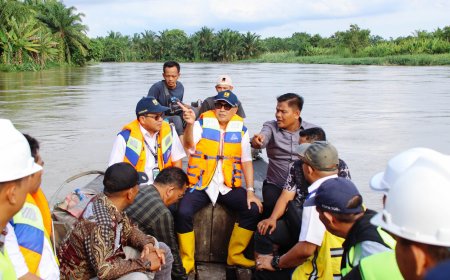 Pasca Meluap, Kepala BBWS Sumatera II Medan Tinjau Sungai Sukaraja Kab. Asahan