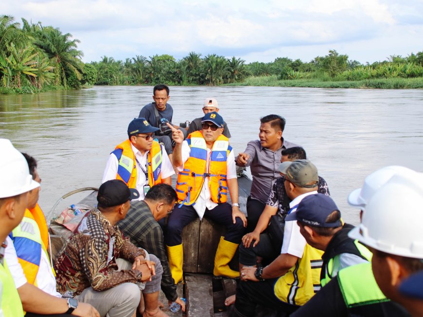 Pasca Meluap, Kepala BBWS Sumatera II Medan Tinjau Sungai Sukaraja Kab. Asahan