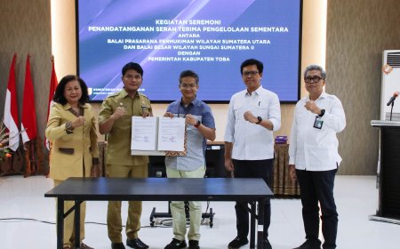 Serah Terima Pengelolaan Sementara SPAM Sibisa, BBWS Sumatera II Medan Tegaskan Komitmen Peningkatan Akses Air Bersih di Toba