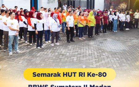 Semarak HUT RI ke-80, BBWS Sumatera II Adakan Lomba Kekompakan Tim