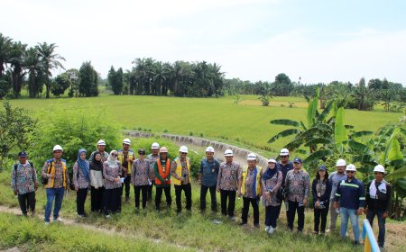 Asdep Kemenko Bidang Infrastruktur dan Pembangunan Kewilayahan Tinjau Rehabiltasi Bendung Bandar Sidoras di Deli Serdang