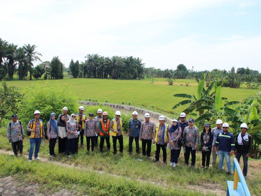 Asdep Kemenko Bidang Infrastruktur dan Pembangunan Kewilayahan Tinjau Rehabiltasi Bendung Bandar Sidoras di Deli Serdang
