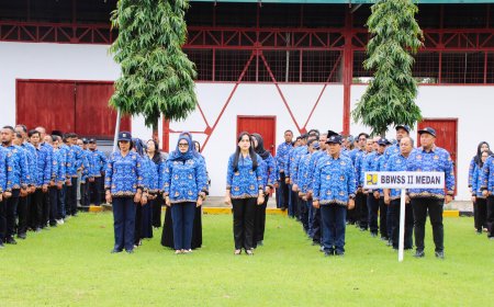 Teladani Nilai Perjuangan Pahlawan, Insan Kementerian Pekerjaan Umum Wilayah Sumatera Utara Gelar Upacara Peringatan Hari Pahlawan