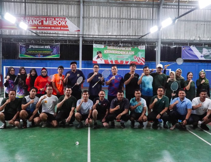 Semarak Hari Bakti ke-80 PU, BBWS Sumatera II Medan Selenggarakan Pertandingan Bulu Tangkis