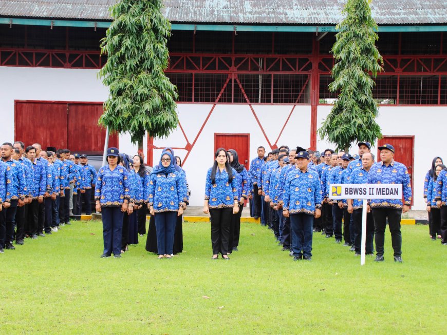 Teladani Nilai Perjuangan Pahlawan, Insan Kementerian Pekerjaan Umum Wilayah Sumatera Utara Gelar Upacara Peringatan Hari Pahlawan