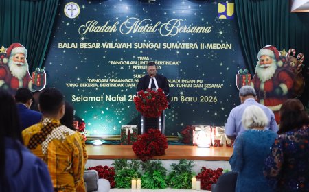 BBWS Sumatera II Medan Gelar Ibadah Natal Bersama, Teguhkan Panggilan Untuk Bertindak