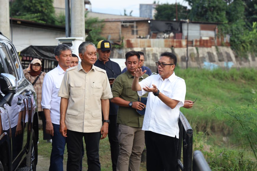 Tinjau Medan Flood Control, Menteri PU Pastikan Infrastruktur Pengendali Banjir Berfungsi Optimal