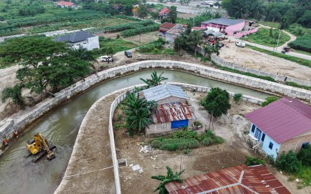 BBWS Sumatera II Medan Perkuat Tebing Sungai Sibarau untuk Lindungi Permukiman Warga