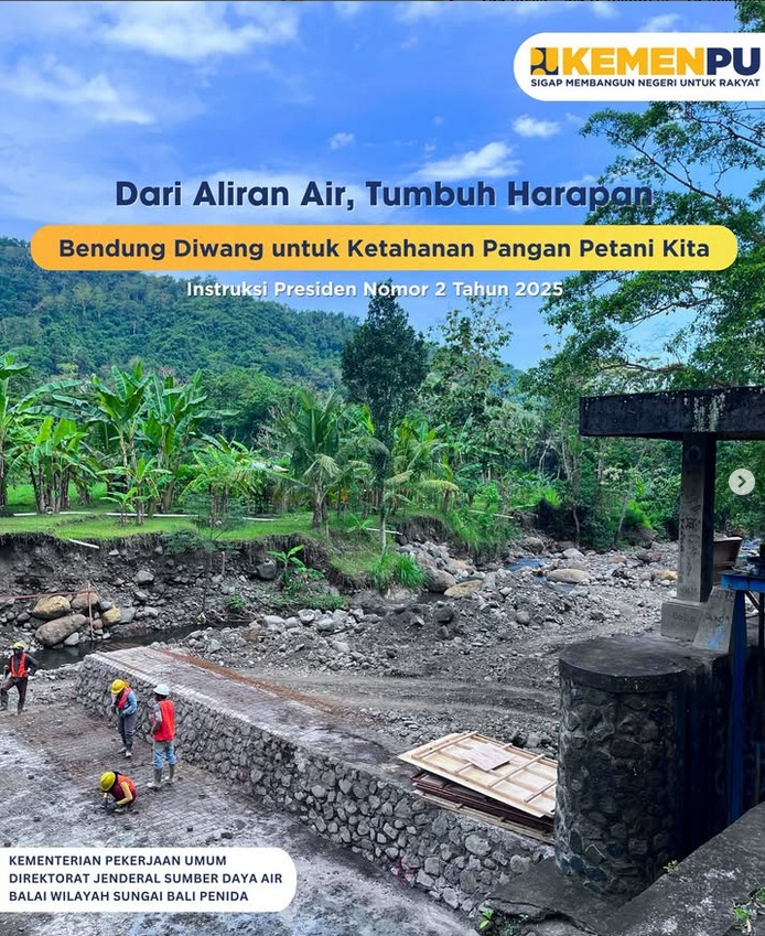 Bendung Dingan untuk Ketahanan Pangan Petani Kita