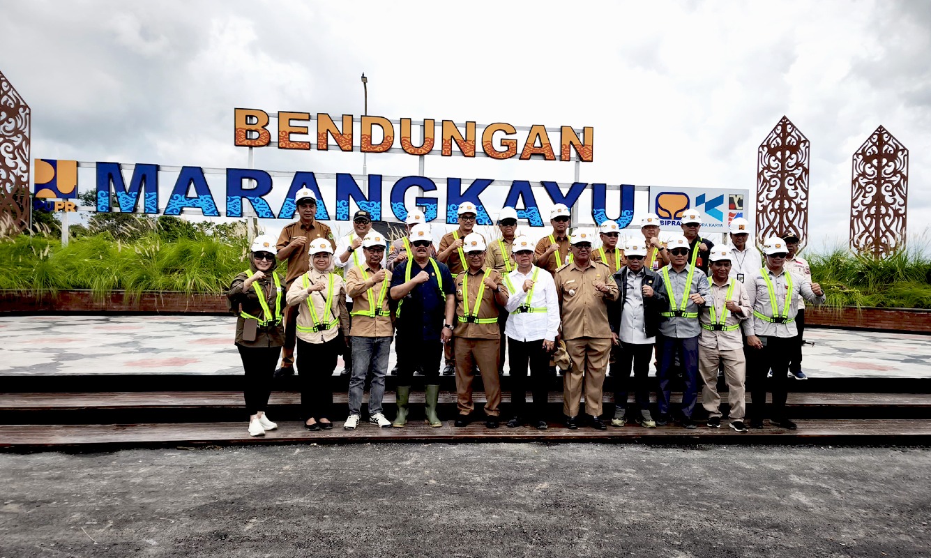 Kepala BWS Kalimantan IV Samarinda Menerima Kunjungan Kerja Pejabat Gubernur Kalimantan Timur di Bendungan Marangkayu