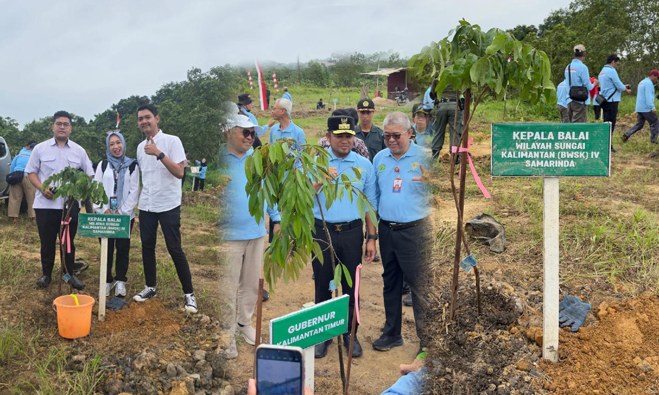 Memperingati Hari Menanam Pohon Indonesia (HMPI), BWS Kalimantan IV Samarinda berpartisipasi dalam kegiatan Penanaman Penghijauan Lingkungan bersama Gubernur Kalimantan Timur
