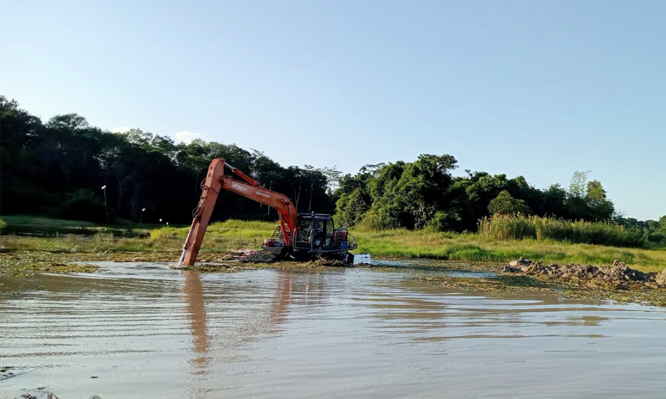 Cegah Risiko Banjir, BWS Kalimantan IV Lakukan Pemeliharaan Bendungan Lempake