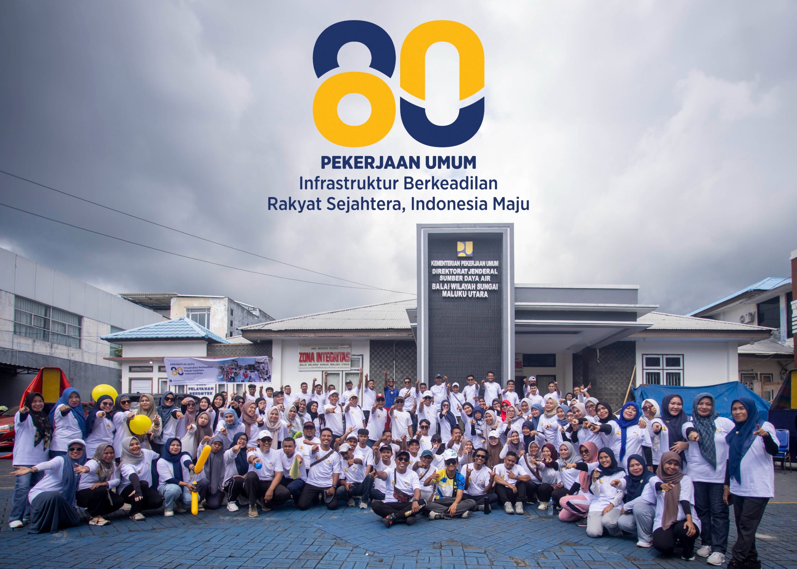 Kepala Balai dan Staf Balai Wilayah Sungai Maluku Utara