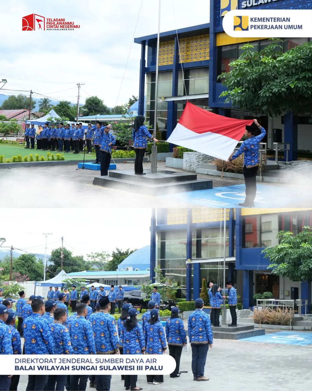 Balai Wilayah Sungai Sulawesi III Palu melaksanakan Upacara Peringatan Hari Pahlawan