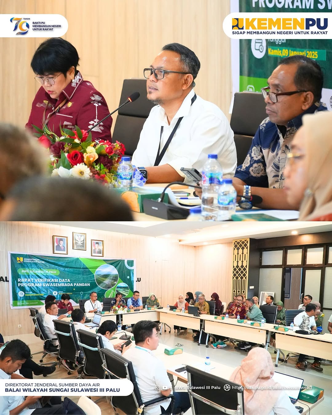 Rapat Verifikasi Data Program Swasembada Pangan “Sinergi Lintas Sektor Untuk Mendukung Program Swasembada Pangan di Sulawesi Tengah