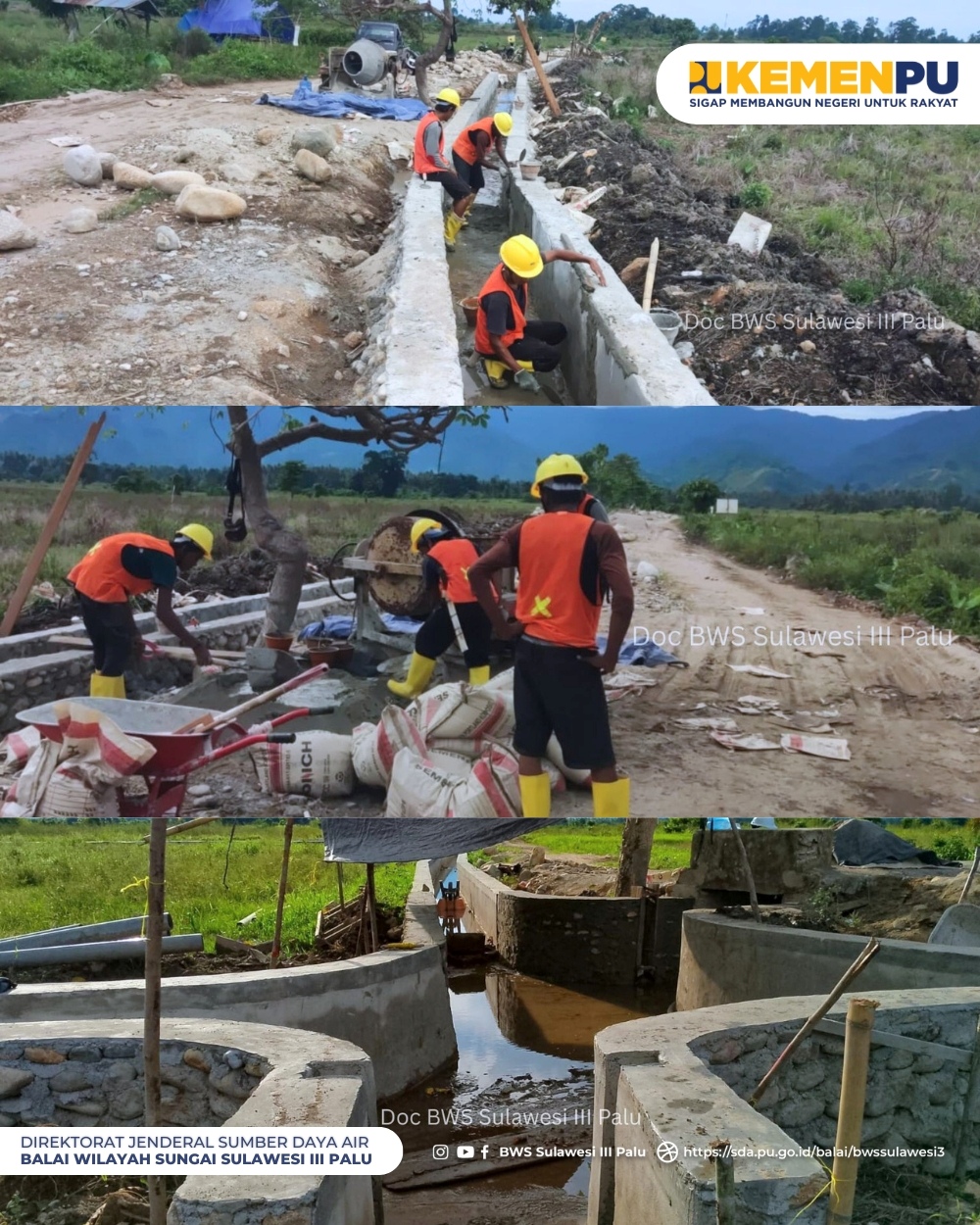 Saluran Irigasi Sekunder di Kawasan Ogowele-Ogogasang, Kec. Dondo, Kab. Toli-Toli Tingkatkan Produksi Pertanian Dukung Swasembada Pangan