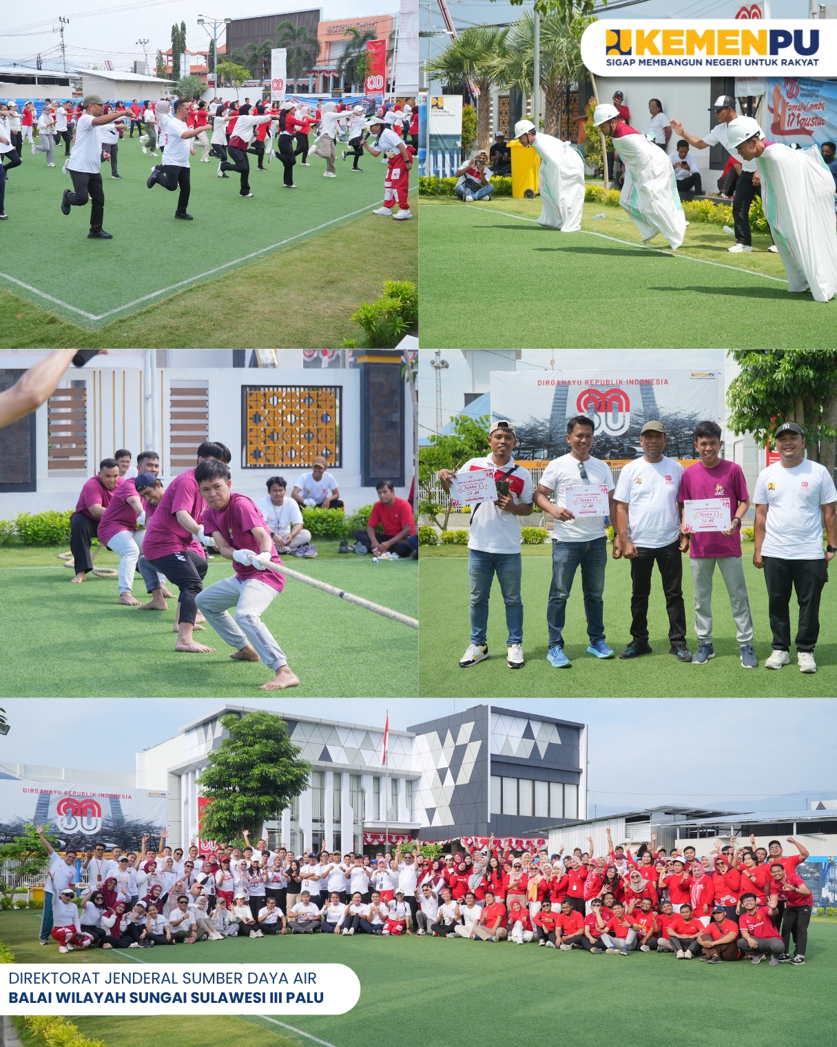 Semarak HUT RI 80 di BWSS III Palu