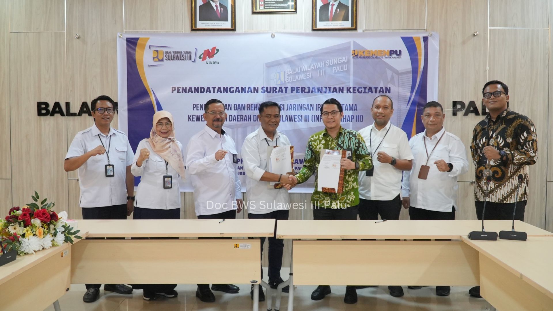 Dukung Ketahanan Pangan Lewat Rehabilitasi Jaringan Irigasi, Penandatanganan Kontrak Pekerjaan Irigasi Utama Kewenangan Daerah (Inpres Tahap III)