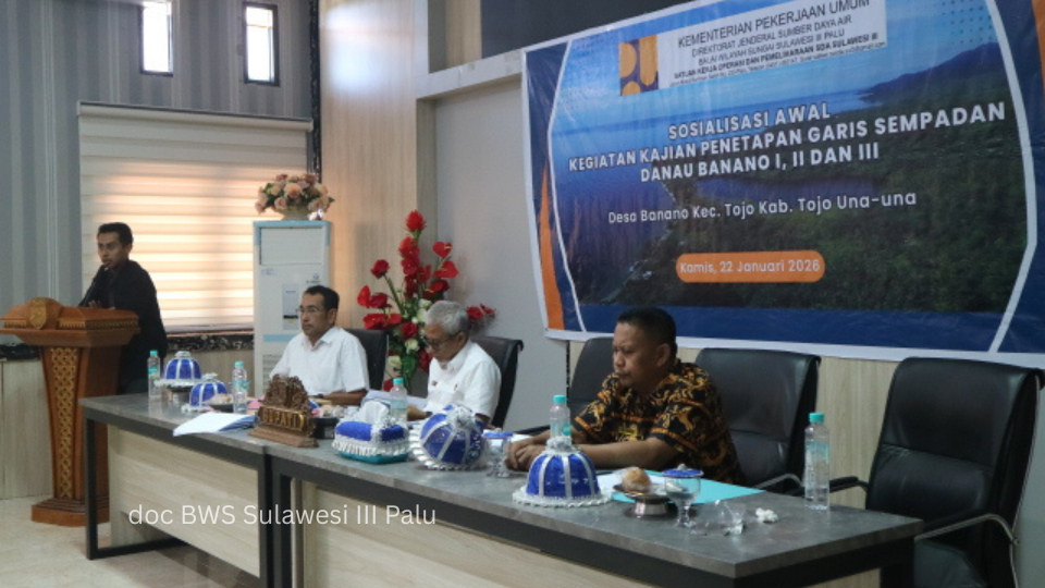 Jaga Fungsi Danau dan Sumber Daya Air BWS Sulawesi III Palu Sosialisasikan Kajian Penetapan Garis Sempadan Danau Banano