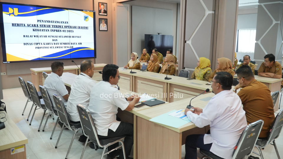 Rehabilitasi Program Inpres Selesai, BWS Sulawesi III Palu Serahkan Operasi Tujuh Daerah Irigasi Kepada Pemprov Sulteng