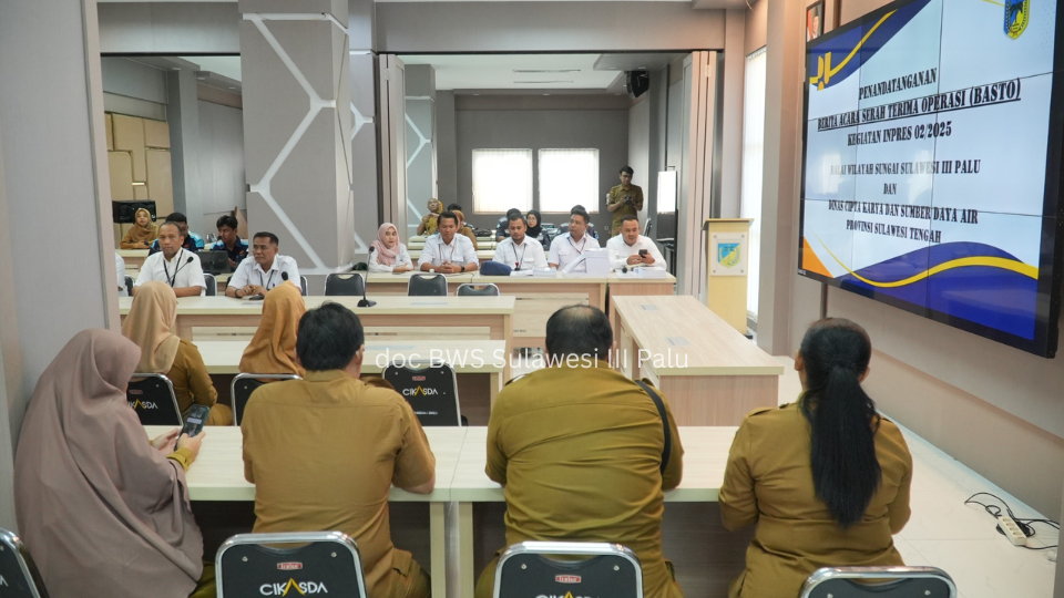 Rehabilitasi Program Inpres Selesai, BWS Sulawesi III Palu Serahkan Operasi Tujuh Daerah Irigasi Kepada Pemprov Sulteng