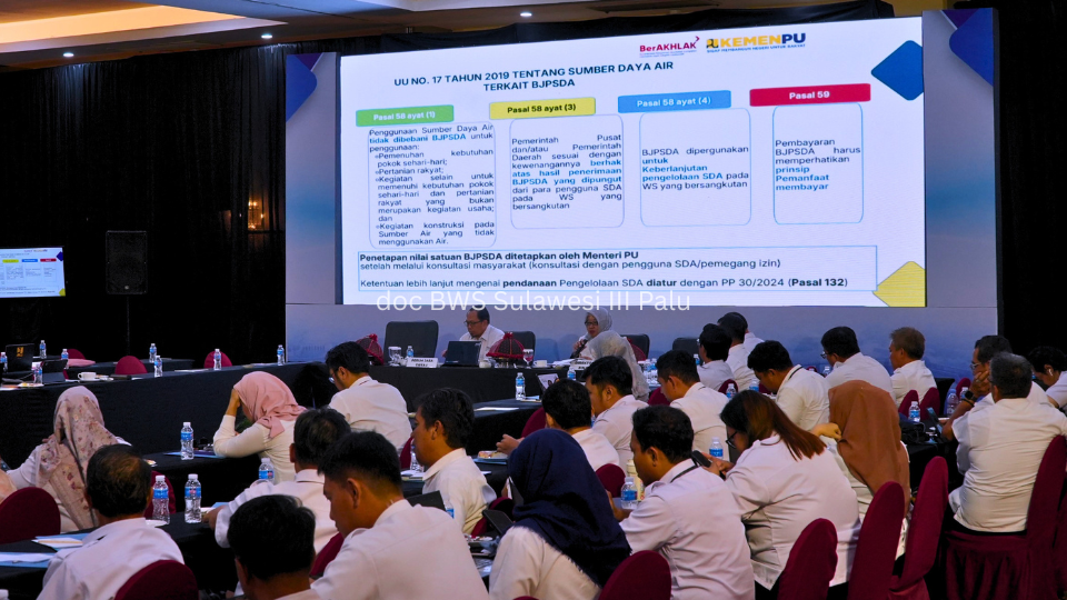 Sosialisasi Keputusan Presiden Nomor 9 Tahun 2026, Menuju Tata Kelola Air yang Lebih Modern, WS. Parigi-Poso Masuk Cakupan Pengelolaan PJT I