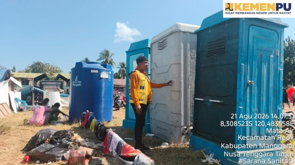 Kementerian PU Perkuat Layanan Air Minum dan Sanitasi untuk 2.623 Pengungsi di Reok