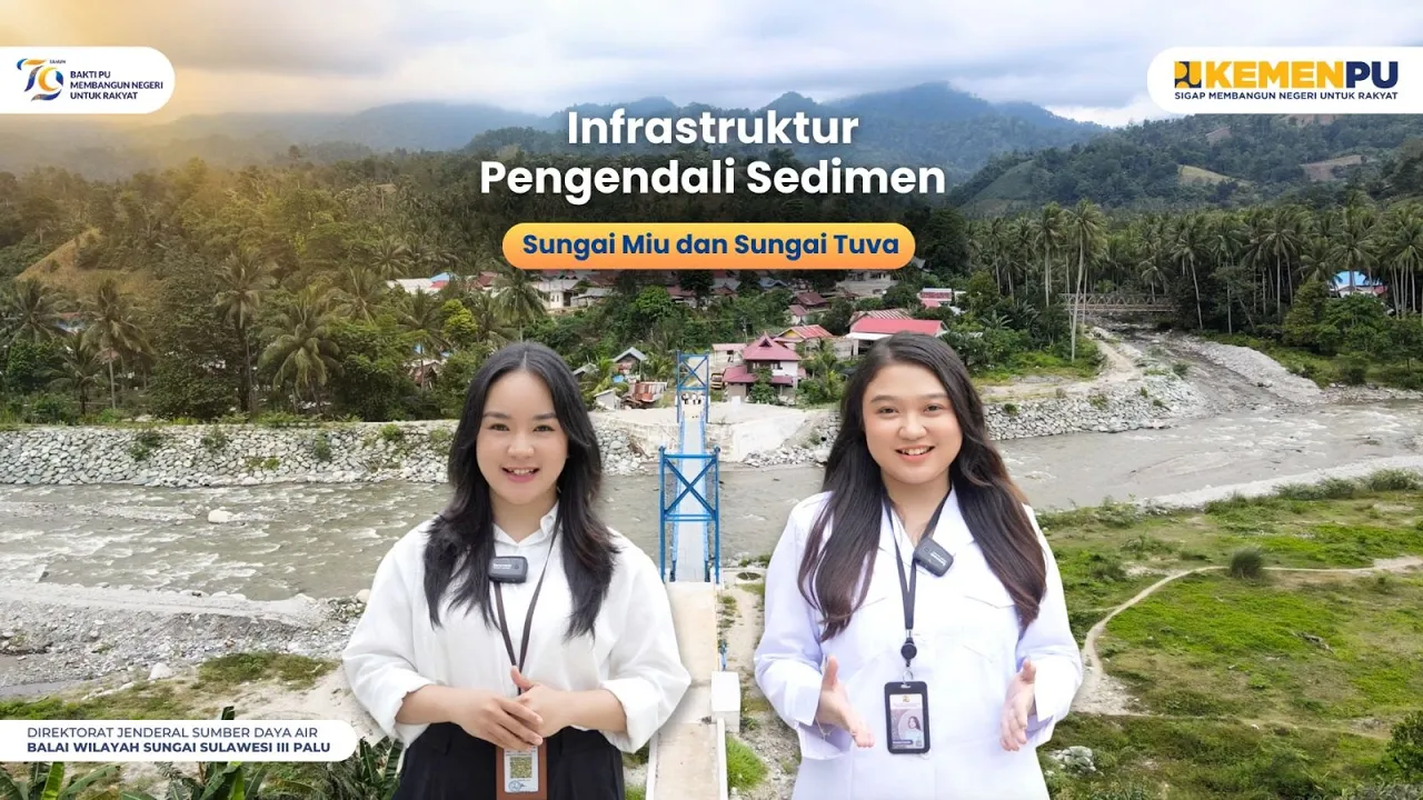 Infrastruktur Pengendali Sedimen di Sungai Miu dan Sungai Tuva, Kabupaten Sigi
