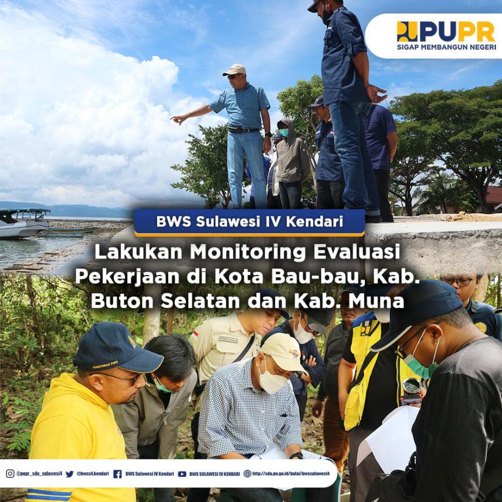 Monitoring Evaluasi Pekerjaan di Kota Bau Bau Kabupaten Buton Selatan dan Kabupaten Muna