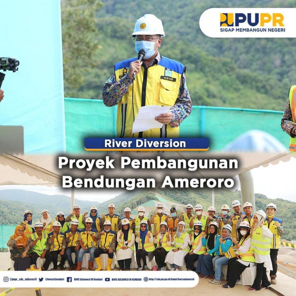 Bendungan Ameroro Masuki Tahap River Diversion