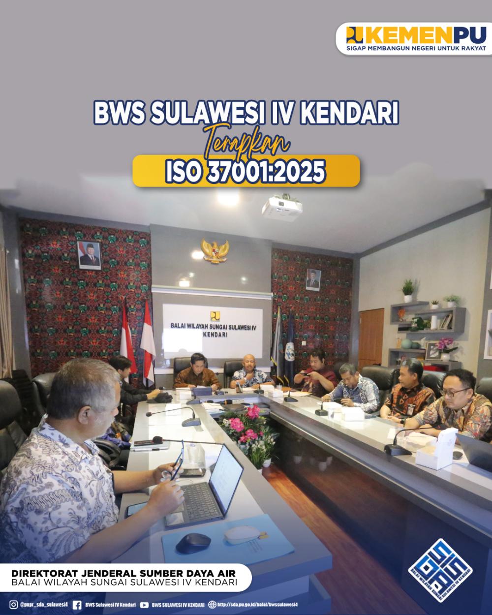 BWS Sulawesi IV Kendari Terapkan ISO 37001 2025