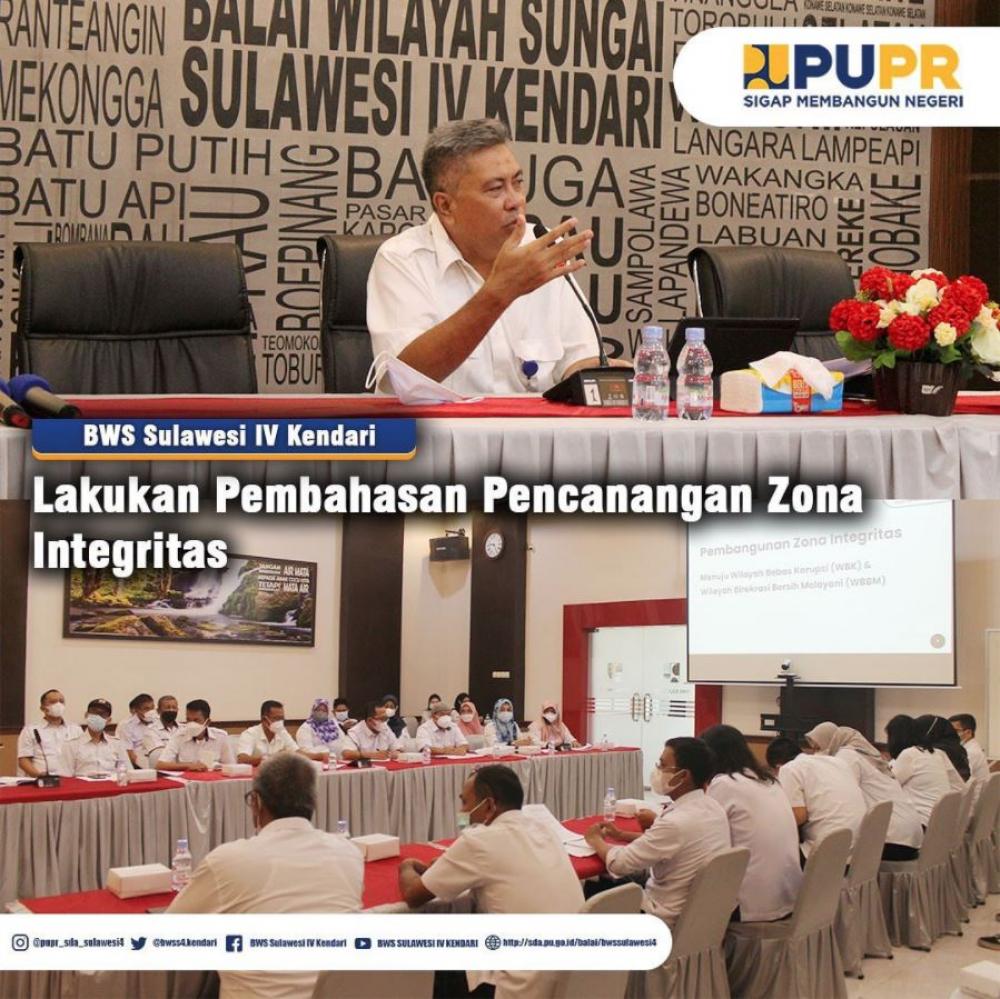 Komitmen BWS Sulawesi IV Kendari dalam Melaksanakan Pembangunan Zona Integritas