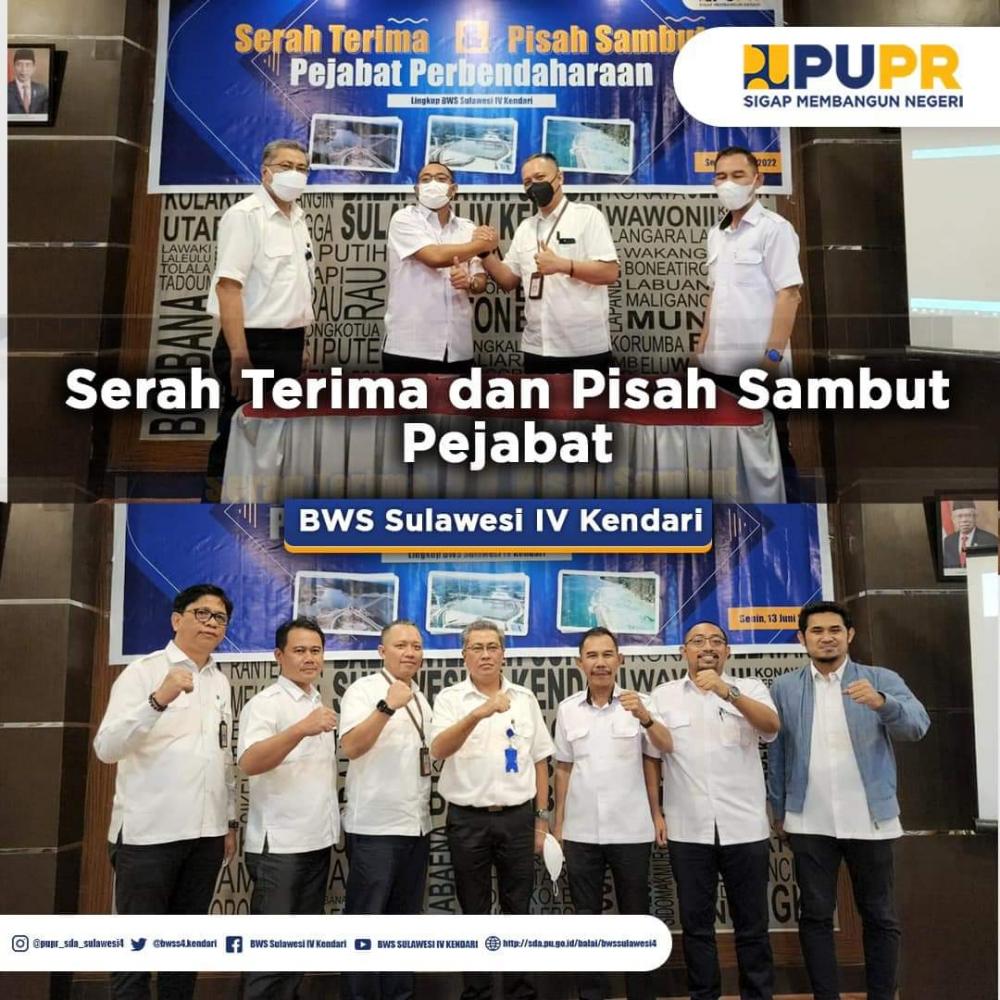 Pisah Sambut Pejabat BWS Sulawesi IV Kendari