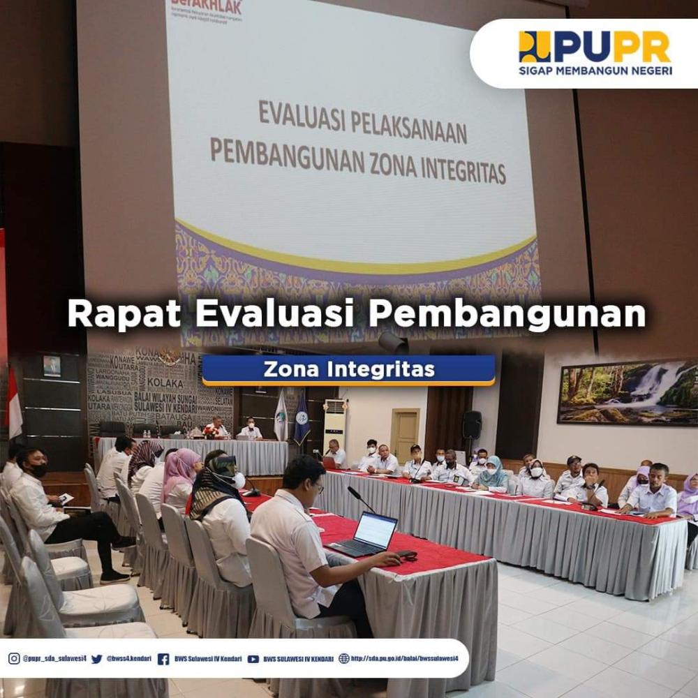 BWS Sulawesi IV Kendari Lakukan Rapat Evaluasi Pembangunan Zona Integritas