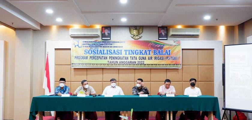 Gambar Sosialisasi Program Percepatan Peningkatan Tata Guna Air Irigasi (P3-TGAI) TA 2022