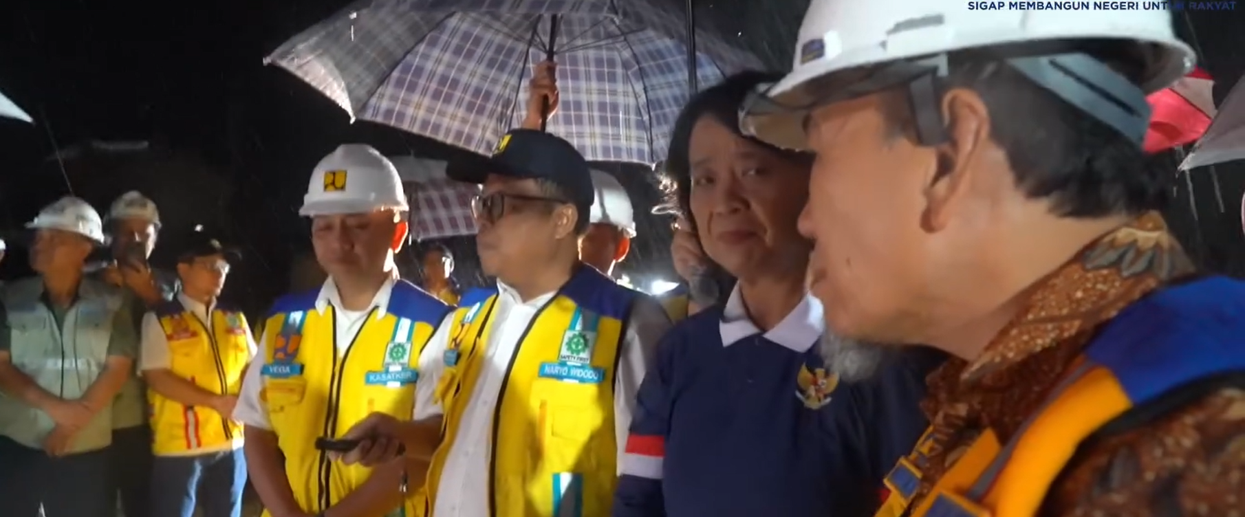 Kunjungan Wakil Menteri PU ke Lokasi Pekerjaan Batang Kandis Kota Padang